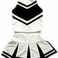 Total 2550 Little Girls' Cheerleader Cheerleading Outfit Uniform Costume Cosplay Halloween White/Black (S / 2-5), Ttam2014Bw4-$P