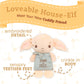 KIDS PREFERRED Harry Potter Dobby Teether Plush Toy Crinkle Cloth for Newborn Baby Boys and Girls 9.5 inches