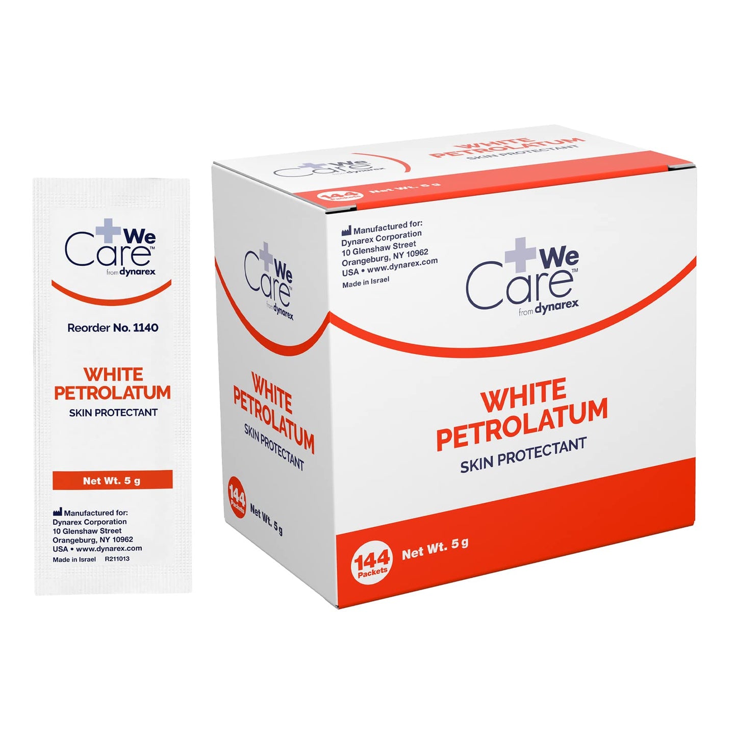 Dynarex White Petrolatum, Petroleum Jelly Ointment To Help Prevent And Treat Skin Irritation, Diaper Rash And Dryness, White, 14