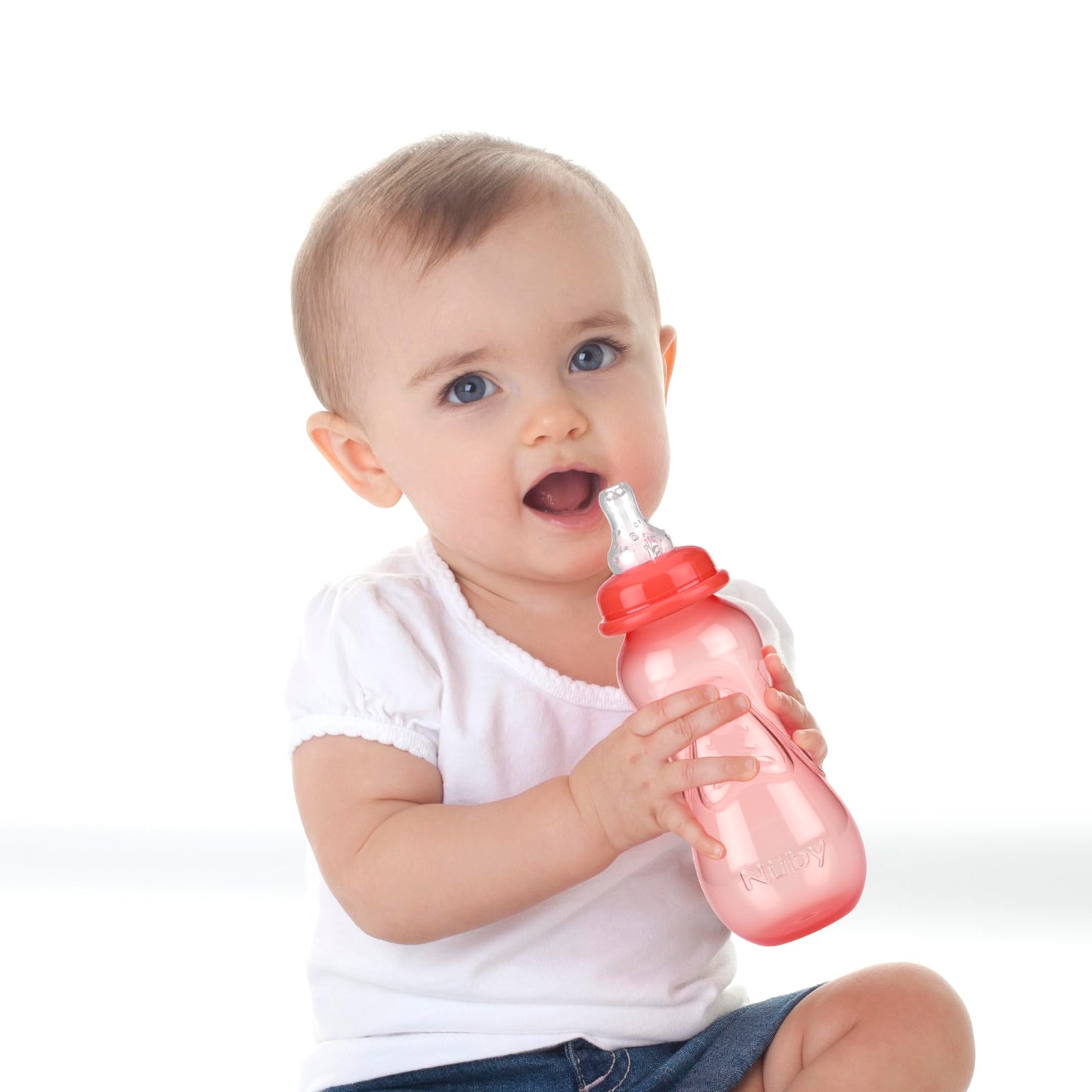 Nuby Bpa Free Bottles- 10Oz - 3 Pk- Primary Colors - 3 Ct., Size 8 - 10 Oz3
