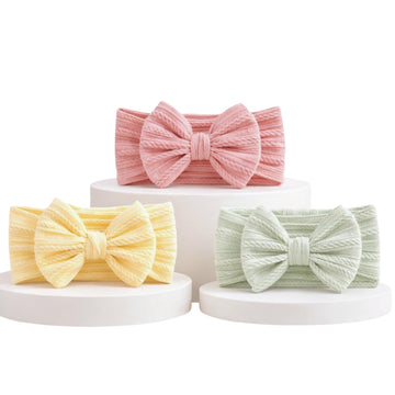 Baby Headband 3 Pcs Set, Hairband For Newborn Baby Girl Boy Soft Cute Strechy Knotted Headband, Baby Shower Essential Gift Acces