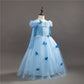 Dreamhigh Butterfly Party Girls Costume Dress Size 5-6 Years Sky Blue