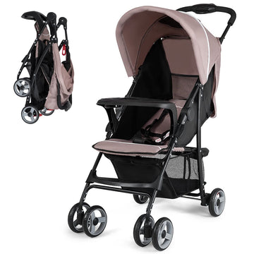 Baby Joy Lightweight Stroller, Compact Toddler Travel Stroller For Airplane, Infant Stroller W/Adjustable Backrest/Footrest/Cano