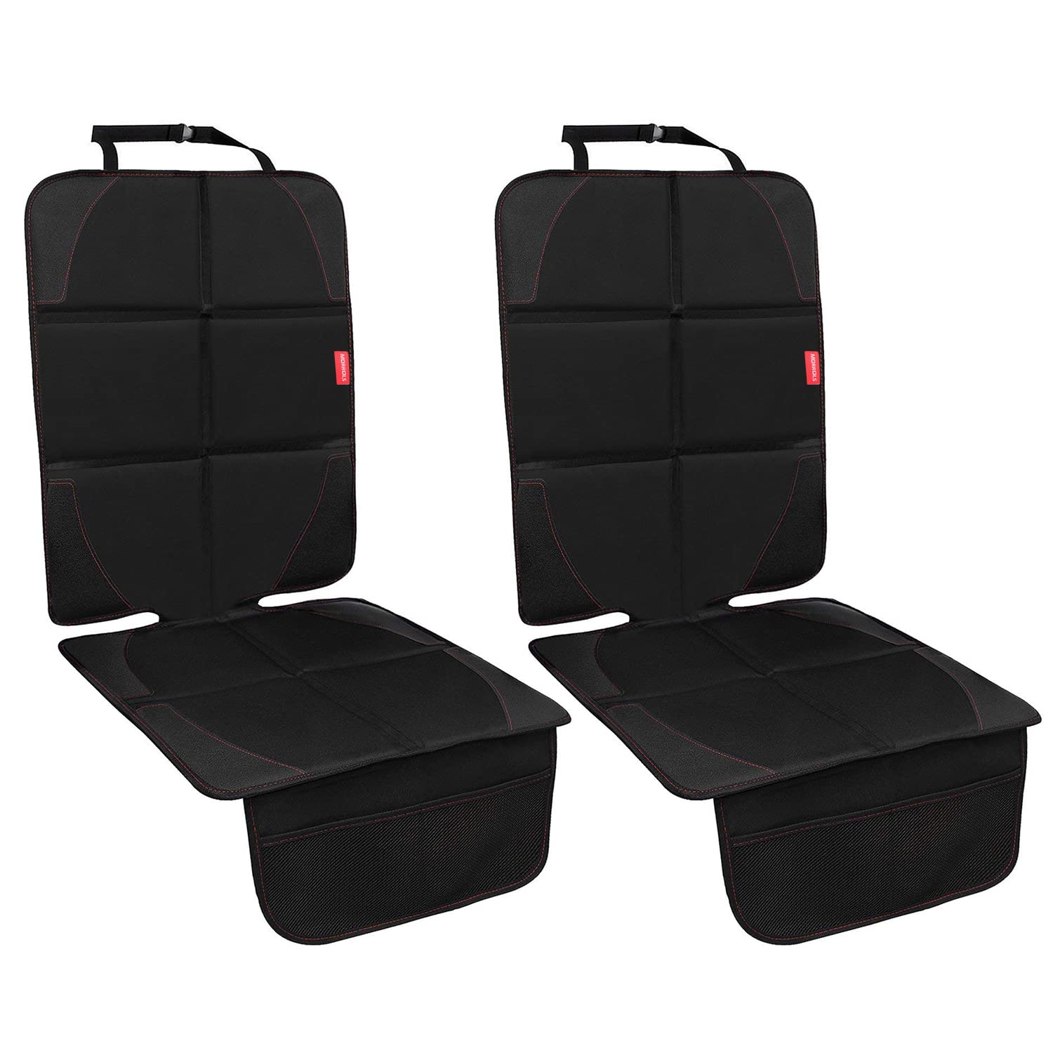 Morrols Car Seat Protector, 2 Pack Carseat Protector With Thickest Padding, Baby/Pets For Child Car Seat-Mesh Pockets-Waterproof