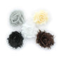 My Lello 1.75 Small Shabby Flower Baby Hair Clippie Variety 5-Pack - Gray/Ivory/White/Black/Brown