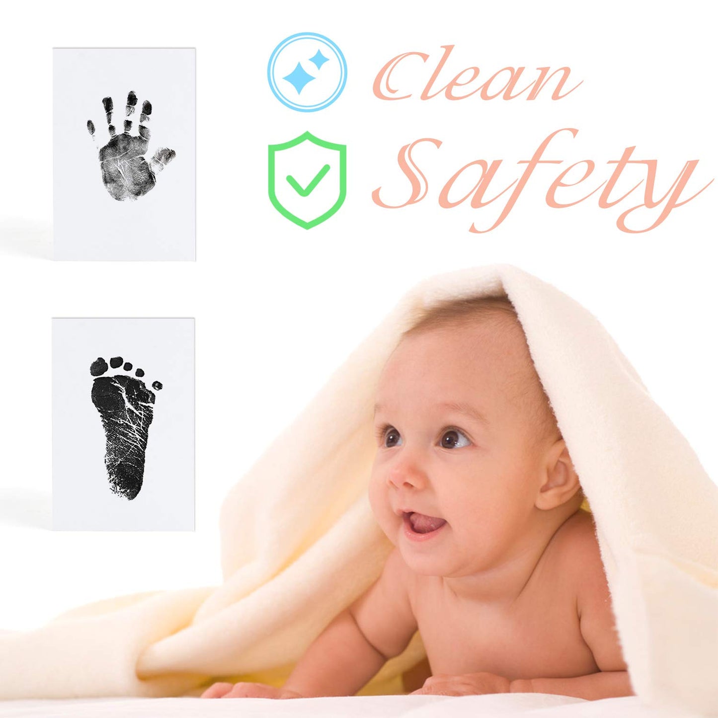Mengni Baby Footprint Kit Hand Footprint Kit Dog Paw Print Kit Clean Touch Ink Pad Inkless Hand And Footprint Kit Handprint Kit