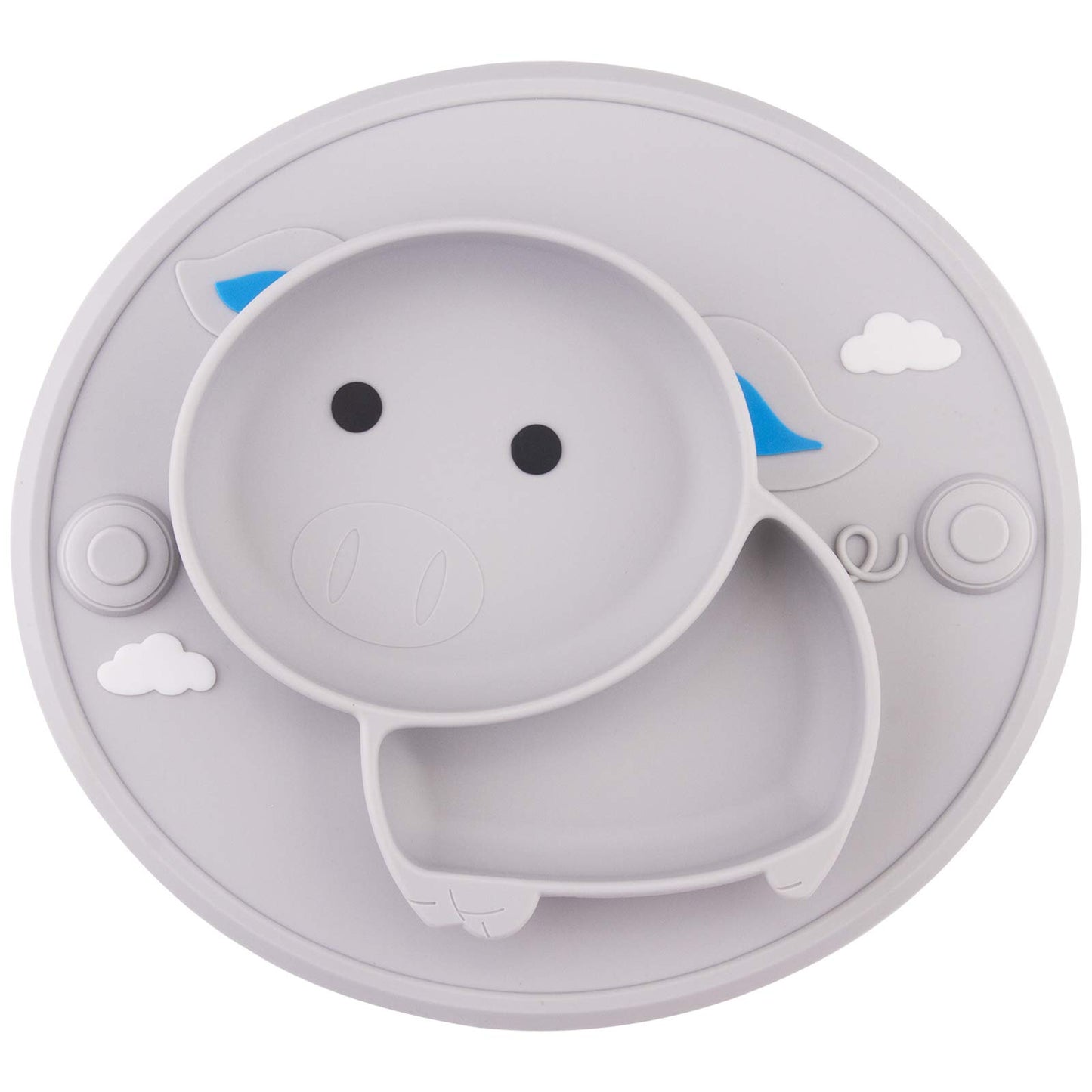 Baby Silicone Plate, Toddler Suction Plates Mini Plate Placemat For Kids And Infants Self Feeding, Bpa Free, Microwave & Dishwas