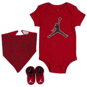 Nike Baby Boys' 3-Piece Layette Set (6-12 Months, Red/Black-R78)