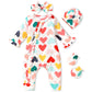 Aalizzwell Newborn Baby Girls Valentines Day Romper Infant Winter Clothes Coming Home Outfit Nb Heart Clothing White
