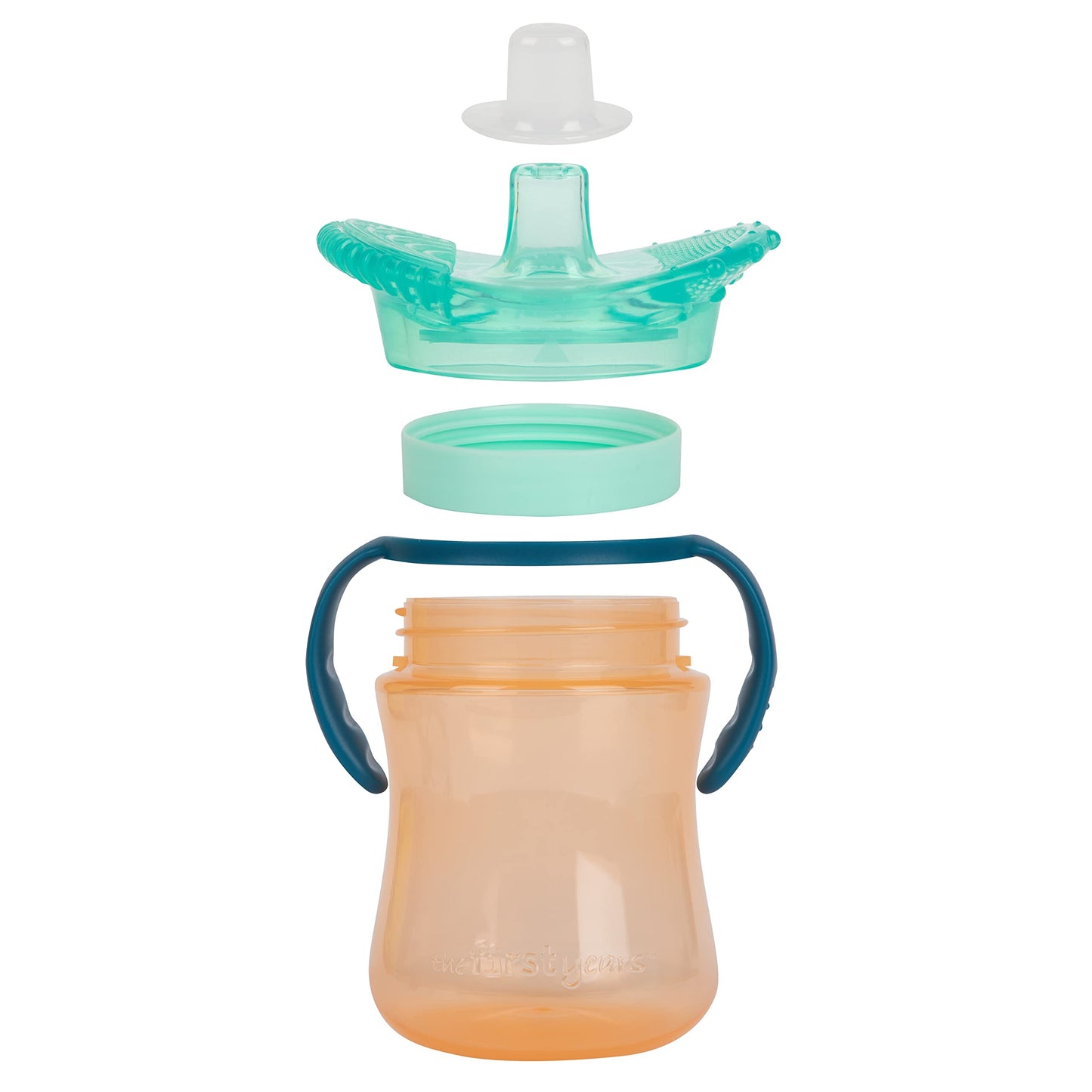 The First Years Senseables Teethe-Around Sensory Trainer Cup, 7 Oz, Orange