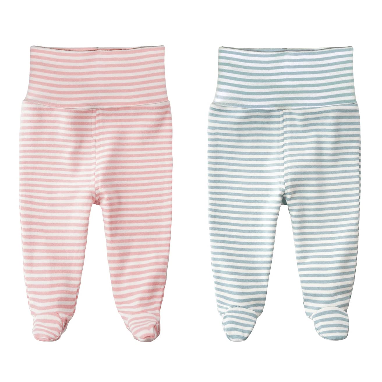 Teach Leanbh Infant Baby Boys Girls 2 Pack High Waist Footed Pants Cas – Cutebab WBBAPB07WK2FZCP