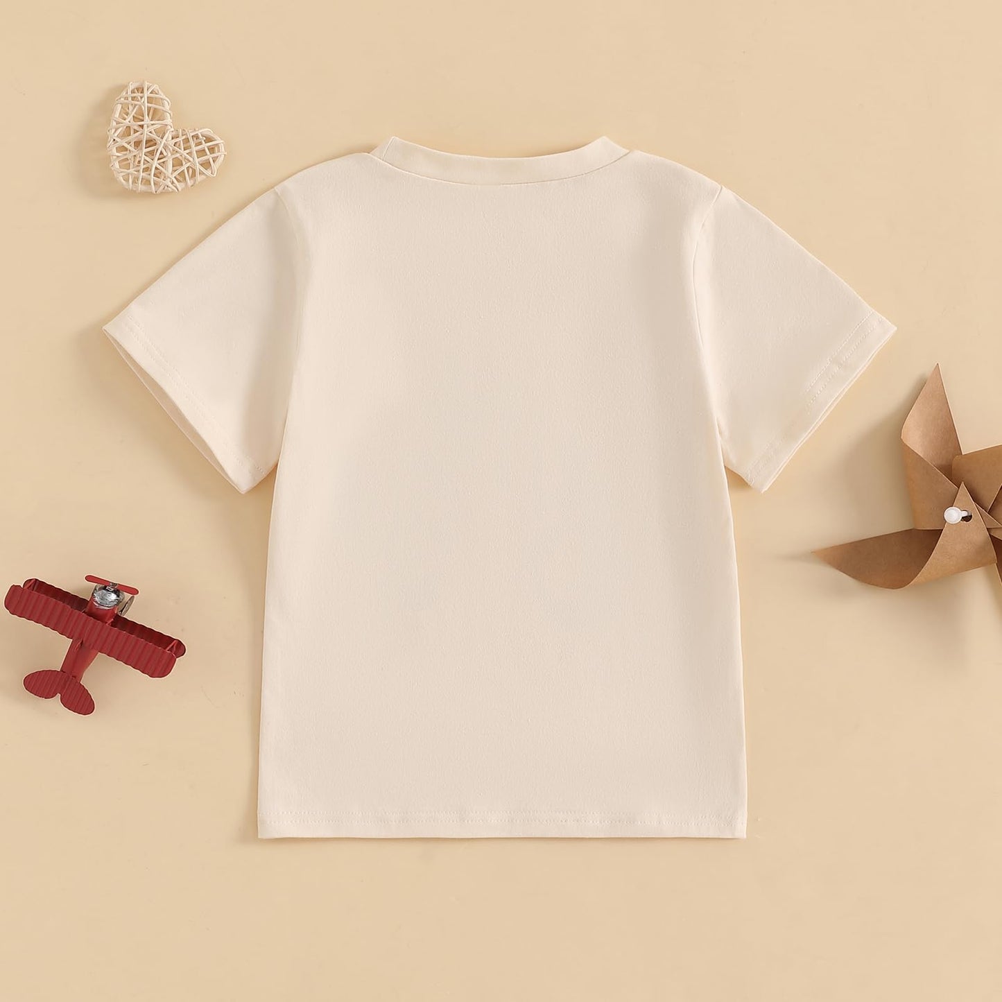 Kids Toddler Baby Boys Girls Valentine'S Day T-Shirt Heart Crusher Monster Truck Short Sleeve Shirt Top(Beige Monster Truck,4-5T