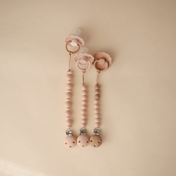 Mushie 100% Silicone Baby Pacifier Clip Bpa Free | Luna (Dried Thyme)