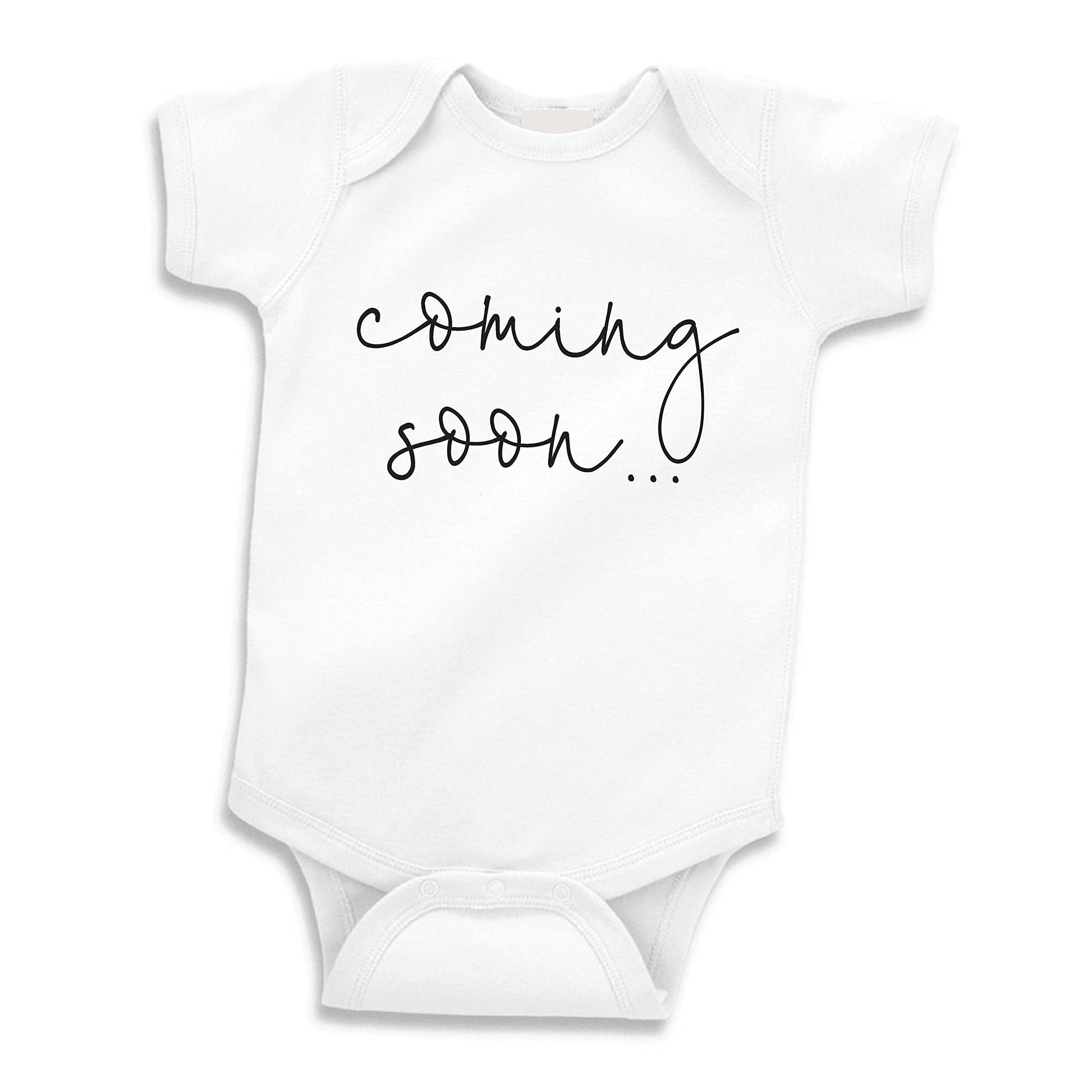 Bump And Beyond Designs Baby-Girls Surprise Pregnancy Announcement For Grandparents Coming Soon Leotard White, 0-3 Months