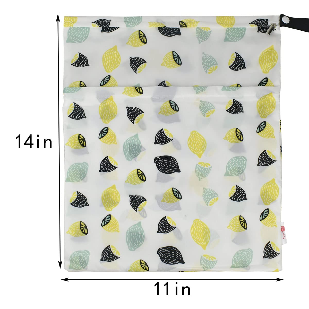 2Pcs Waterproof Reusable Wet & Dry Bag For Baby Cloth Diaper Gym Clothes Travel Bags Washable Beach Pool Swimsuits Pockets With