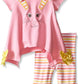 Bonnie Baby Baby Girls' Knit Playwear Set, Pink, 12 Months