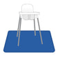 Bapronbaby Minimalist Royal Blue Splash Mat - Waterproof Catch-All For Under High Chairs, Floors, Tables, Playtime Or Arts & Cra