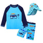 Huaaniue Baby Toddler Boy Swimsuit Rashguard Set Swimwear Upf 50+ Car With Hat 6-12 Months