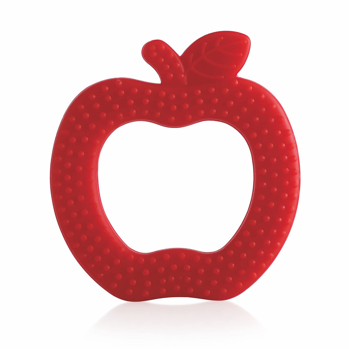 Beebaby Apple Shape Soft Silicone Teether For 3 To 6 Months With Carrying Case, Bpa Free Us Fda Approved Teether For Baby With T