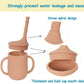 Silicone Sippy Cups For Toddler,100% Soft Silicone Straw Trainer Cup For Infant, Tiny Transition Cup With Straw & Lid For Baby 6