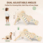 Cosyland Pikler Triangle Set - 8 In 1 Large Montessori Climbing Toys For Indoor - Wooden Foldable Jungle Gym For Toddler & Baby,