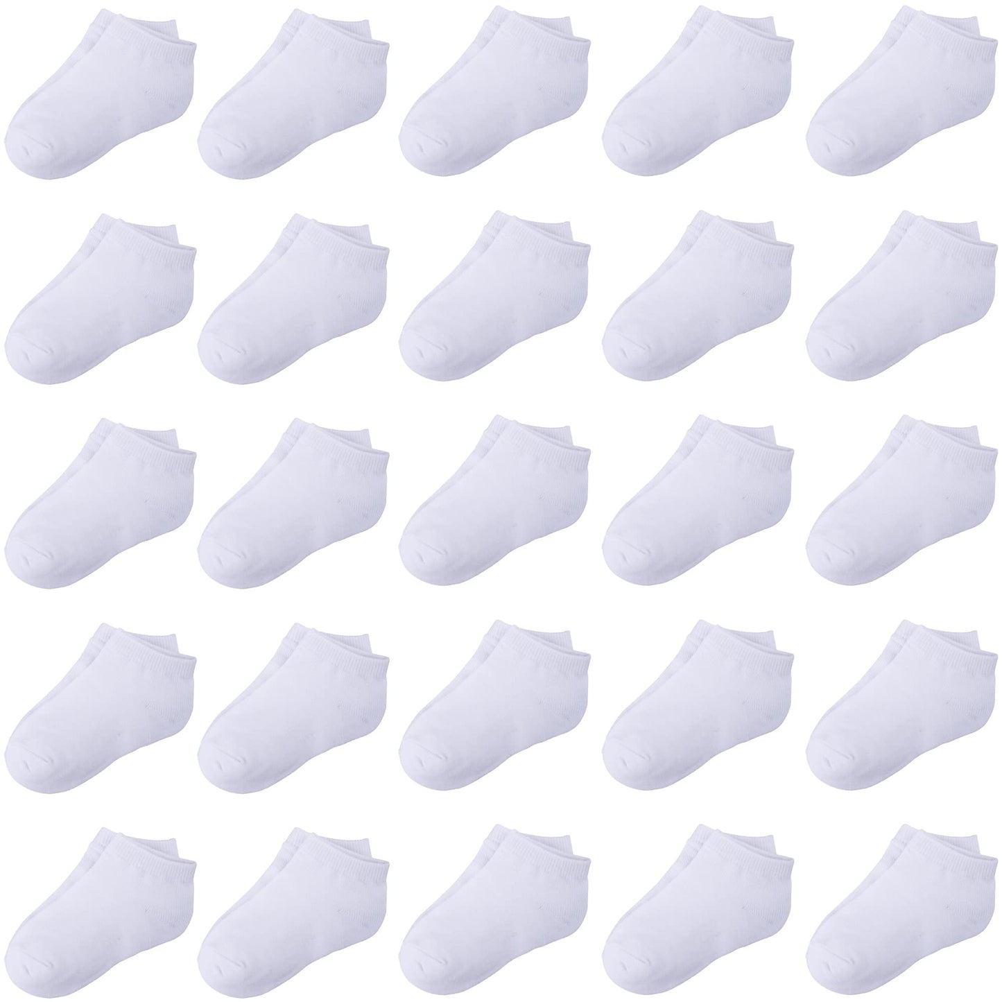 Duufin 25 Pairs Toddler Ankle Socks Low Cut Kids Half Cushion Socks Low Rise Ankle Socks For Boys And Girls