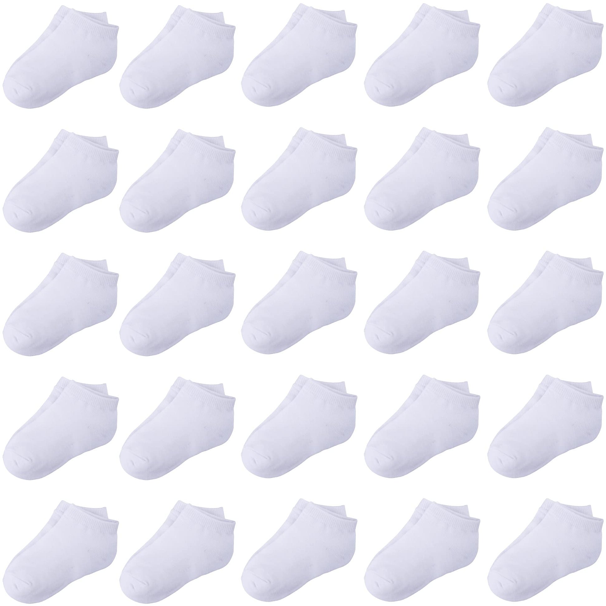 Duufin 25 Pairs Toddler Ankle Socks Low Cut Kids Half Cushion Socks Low Rise Ankle Socks For Boys And Girls