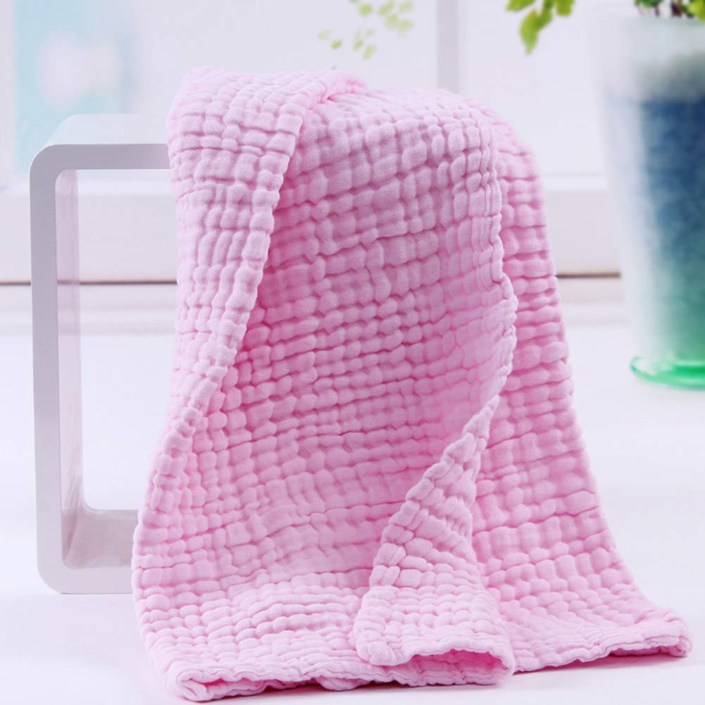 MomS Home Cotton Baby Super Soft Absorbent Muslin 6 Layer Wash Towel 100X100 Cm  (03 Years) Pink