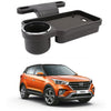 Oshotto (FT04) Foldable Car Auto Headrest Rear Back Seat Table Drink Food Cup Tray Holder Compatible with Hyundai Creta  Black