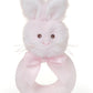 Bearington Baby Lil Bunny, 5.5 Inch Pink Soft Stuffed Easter Bunny Rattle, Baby Easter Gifts