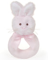 Bearington Baby Lil Bunny, 5.5 Inch Pink Soft Stuffed Easter Bunny Rattle, Baby Easter Gifts
