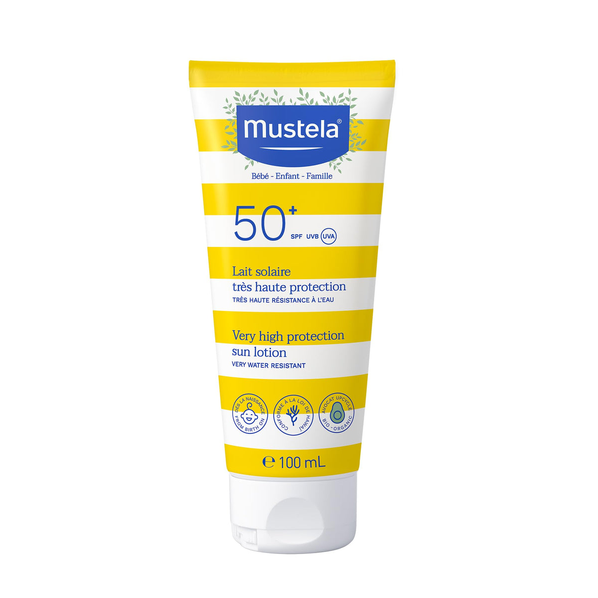 Mustela Very High Protection Sun Lotion Spf50+  Sun Sensitive & Intolerant Skin 100Ml