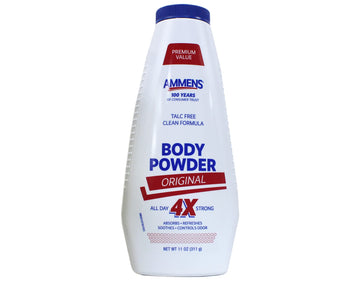 Ammens Body Powder Original - Talc-Free Clean Formula, All-Day 4X Strong Protection, 11 Oz (Pack Of 6)