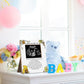 Hatzelou Winnie Baby Shower Sign Picture Frame, A Message From The Bump Baby Sonogram Picture Frame, Cute Bear Decor Baby Shower