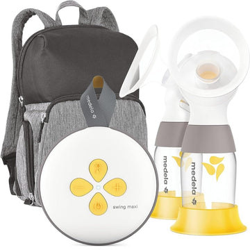 Medela Breast Pump | Swing Maxi Double Electric | Portable Breast Pump | USB-C Rechargeable | Bluetooth | Closed System | with C