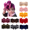 Jiahang Baby Girls Velvet Big Bow Headband, Turban Knotted Hair Bands, Wide Velour Head Wrap 9Pcs For Newborn Infant Toddlers