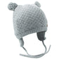 Duoyeree Baby Winter Hat Earflap Cotton Lining Knit Beanie Cap For Toddler Girl Boy (6-12 Month, Grey)