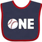 Inktastic One- Baseball First Birthday Baby Bib Navy And Red 28744