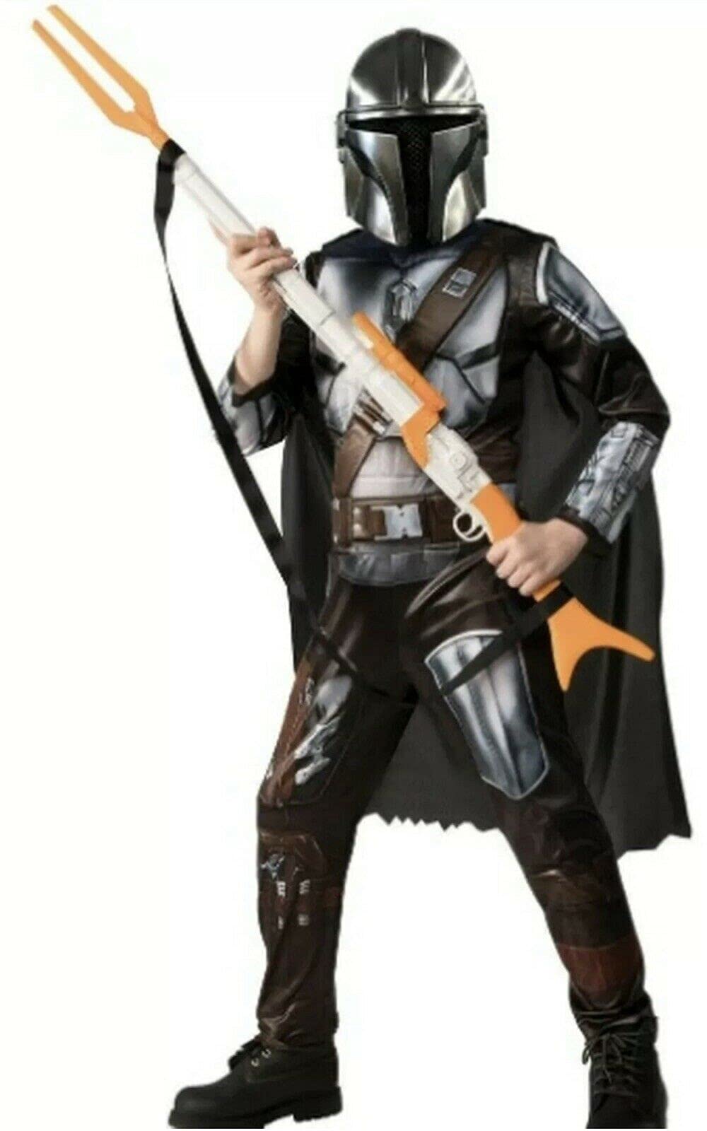 Rubies Mandalorian Star Wars Costume Kids Youth Sizes Dress Up Cosplay Halloween (Classic Mandalorian, Medium)