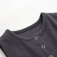 Teach Leanbh Baby Romper Cotton Sleeveless Button Down One Piece Linen Jumpsuit Coverall 3-24 Months (Light Grey, 6-12 Months)