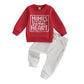 Kupretty Toddler Baby Boy Clothes Valentines Day Outfit Graphic Long Sleeve Crewneck Sweatshirt + Joggers Pants Sets (Mama'S Swe