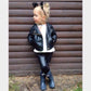 Gliglittr Toddler Baby Boy Girl Motorcycle Faux Leather Jackets Coat Winter Outwear For 1-6Y (Black, 5-6T(Size 120)