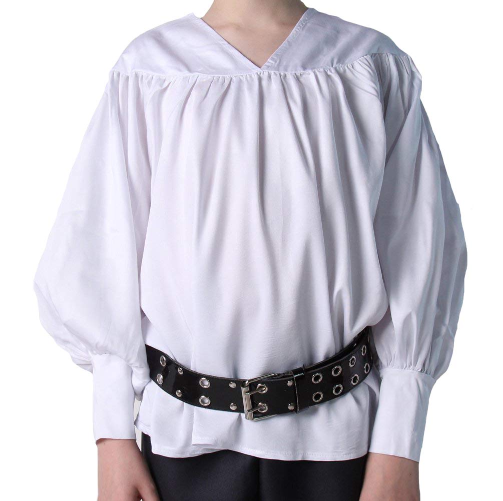 Making Believe Boys Deluxe Renaissance Shirt (Medium 8/10, White)