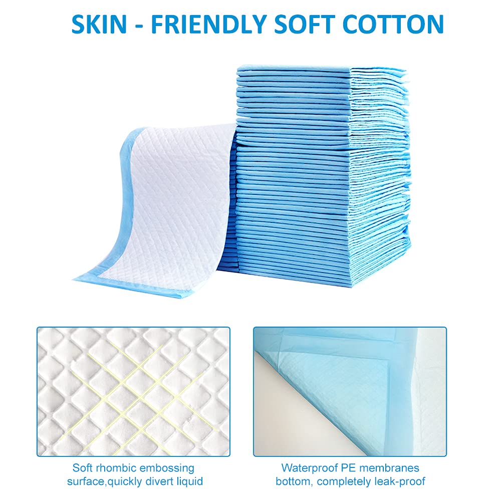 Clearworld 50 Pack Disposable Changing Pad, Waterproof Baby Disposable Underpads, Portable Diaper Changing Mat 3-Layer Leak-Proo