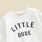 Toddler Baby Boy Fall Winter Outfits Letter Crewneck Sweatshirt Casual Pants 2Pcs Clothes Set White-Brown 12-18 Months