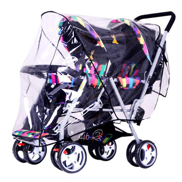 Universal Stroller Rain Cover For Pushchair Pram Rainproof Dustproof Windproof Rain Cover With Canopy And Zipper Door Easy Baby