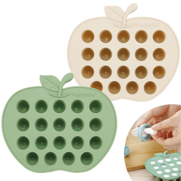 Pandaear 2 Pack Baby Breastmilk Popsicle Molds, Silicone Nibble Freezer Tray, Baby Fruit Food Feeder Teether Tray, 19 X 0.2 Oz B