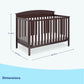 Graco Benton 5-In-1 Convertible Crib (Espresso) - Greenguard Gold Certified, Converts From Baby Crib To Toddler Bed, Daybed And