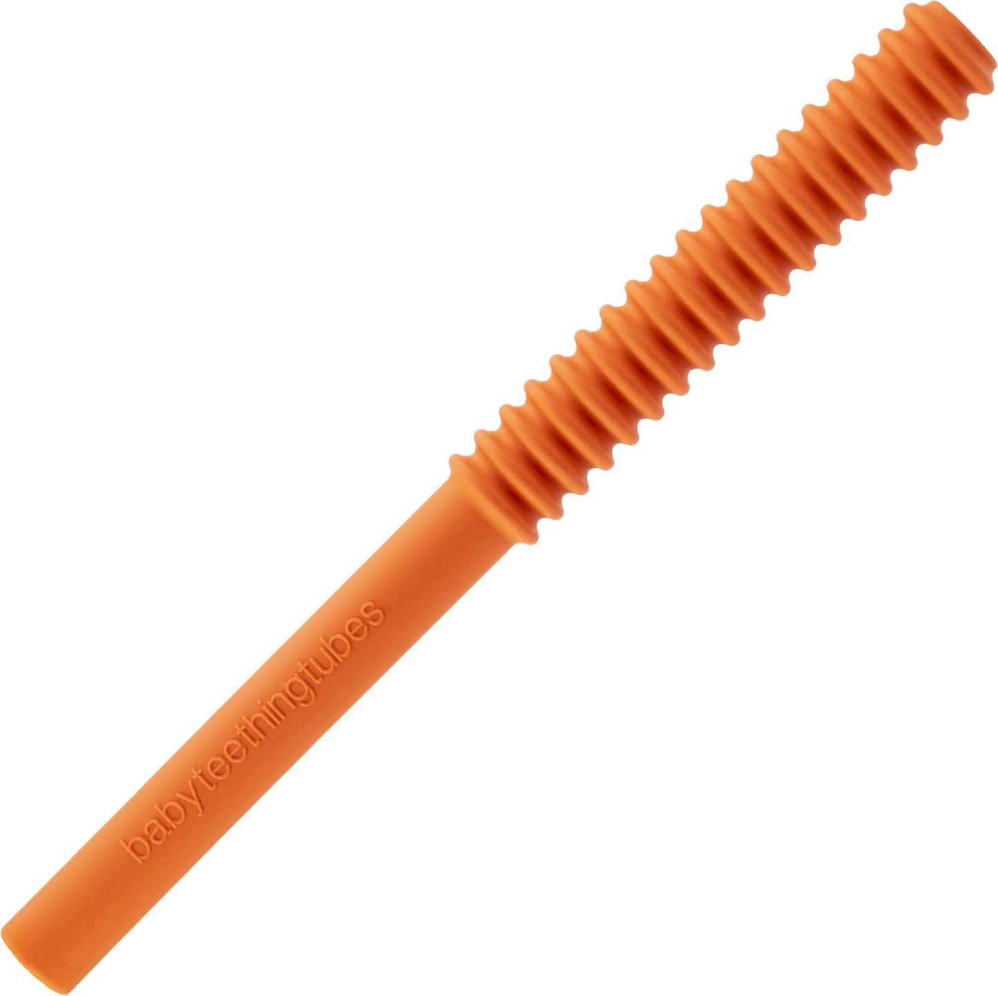 Baby Teething Tubes - Made in The USA Baby Teething Toys - Soft & Durable Infant Toys and Toddler Silicone Teether - 7 Inches, O