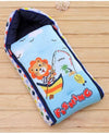 Baby Sleeping Bag with Hood, Cute Lion Fishing Print, Zippered Nest for Newborn Infants, Navy Blue, Soft and Cozy for Sleep Trav